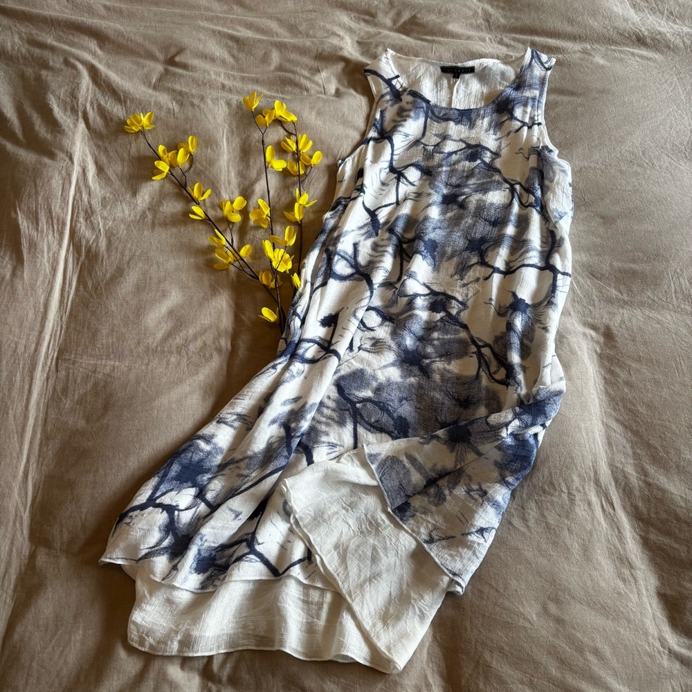 Breezy Blue & White Summer Dress – Flowy, Lightweight, Never Worn
